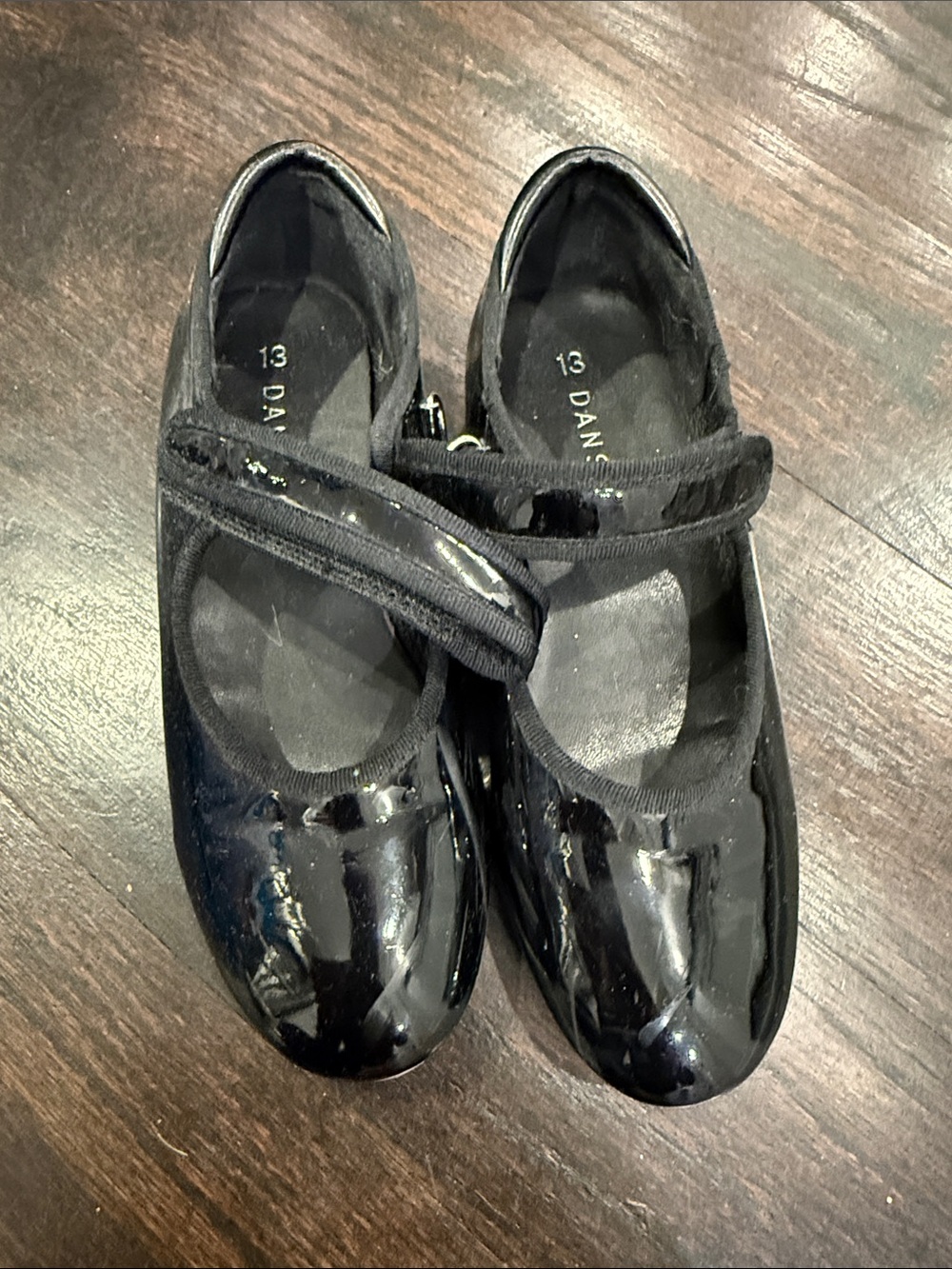 Danskin Black Patent tap Shoes